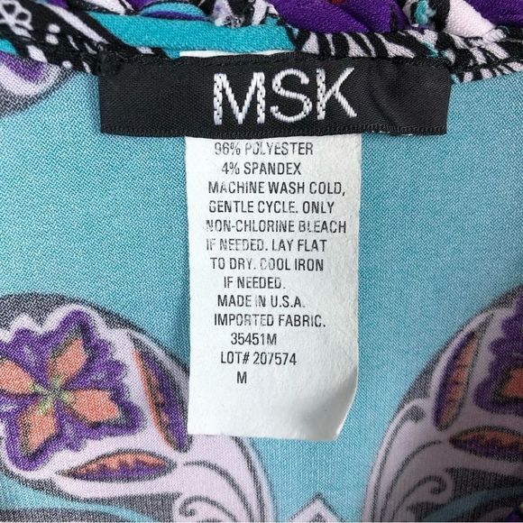 4/$45 | MSK | Colorful Floral Sleeveless Summer Dress | Medium - Picture 5 of 5